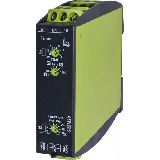 T120401 G2ZM20 Relé temporizador Multifunción 1s-100h 12–240VUC 2CO