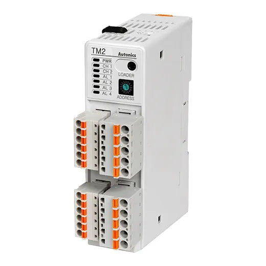 TM2-42RE Control de temperatura ciego de 2 canales expansión 24VCD Relay 4AL