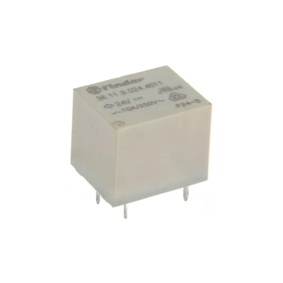 Mini-relevador para circuito impreso 5 pines 24VCD 1CO 1NA1NC AgSnO2 10A 250V
