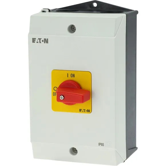 P1-32/I2-RT Interruptor CAM ON-OFF paro emergencia M/roja 3P 32A con caja IP65