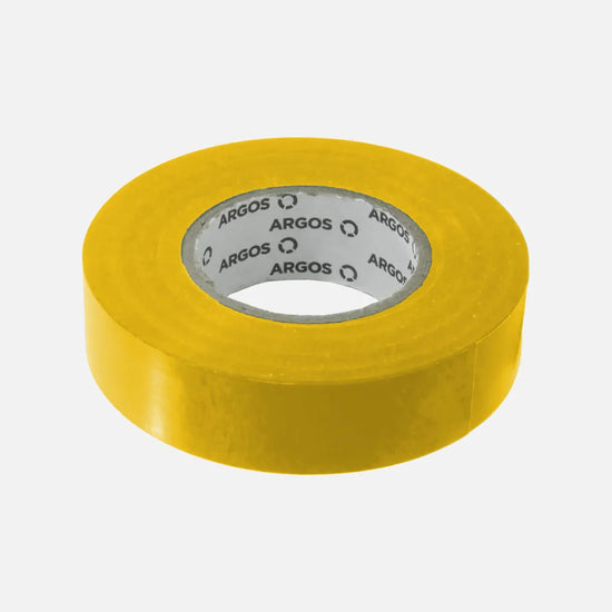 Cinta de aislar vinil color amarillo 19mmX18M Argos