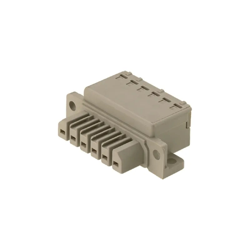 STV S 10 TB Conector hembra de potencia para PCB 10P Paso 7mm 180° Gris