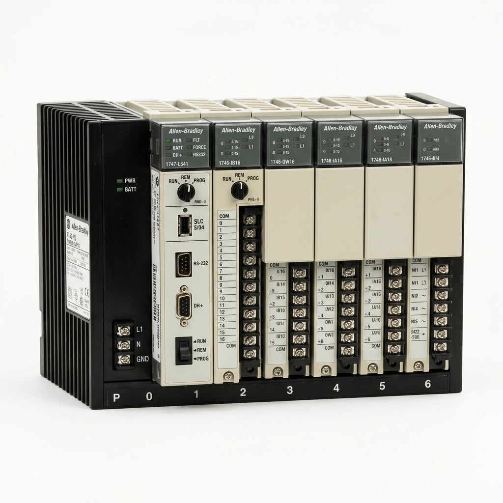 Allen Bradley 1746-p2 Con Rack 1746-a7 Ser B fuente de alimentación
