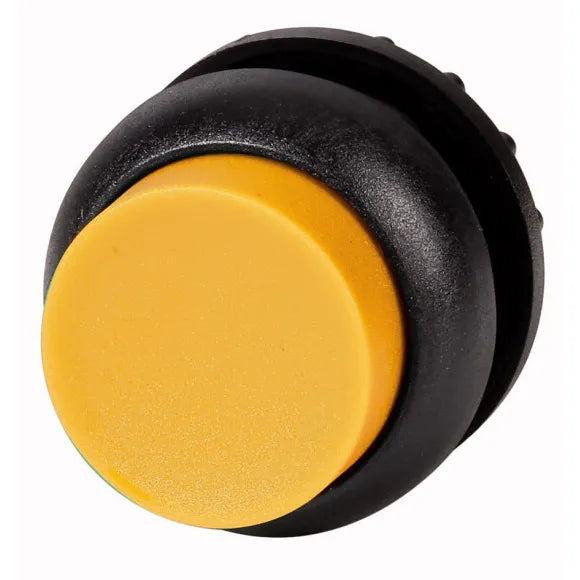 M22S-DLH-Y Botón pulsador iluminado Saliente B/negro 22mm Momentáneo Amarillo