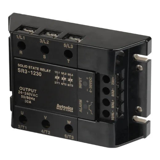 SR3-1230 SSR trifásico 30A Input 4-30VCD Output 24-240VCA cruce por cero