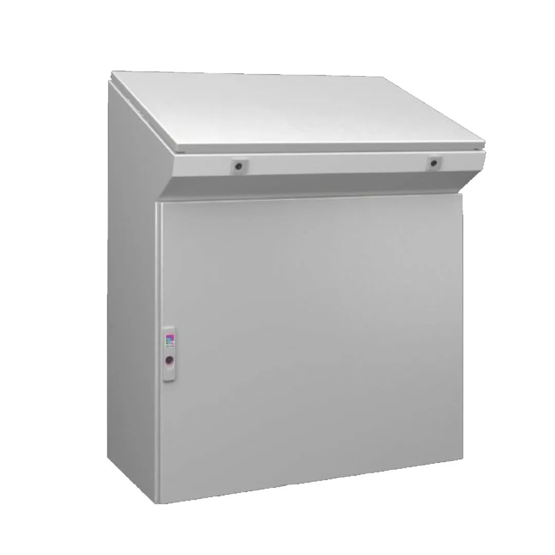 CX Pupitre compacto de chapa de acero 960Hx800Wx500Dmm 1 Puerta IP55 RAL7035