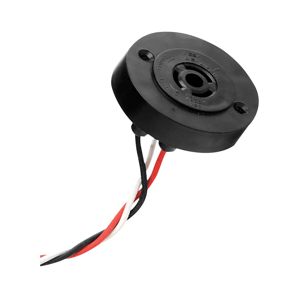 Base para interruptor fotoeléctrico con ménsula 120-240V color negro.