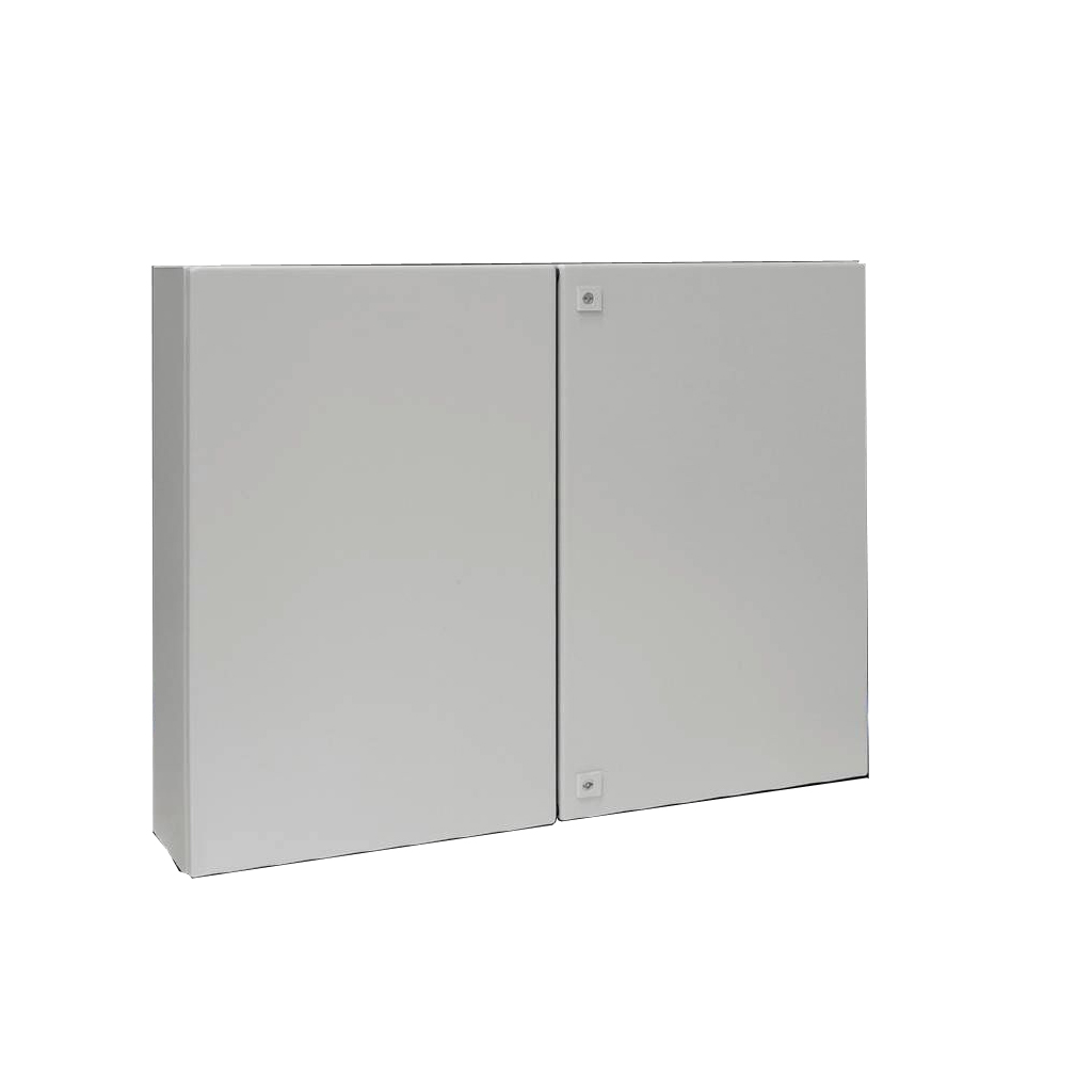 AE Gabinete mural de chapa de acero 2P 760Hx1000Wx210Dmm RAL7035 IP55 NEMA 12