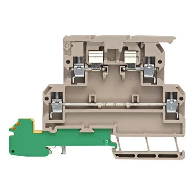 KDKS 1/PE/35 DB Clema 2-Pisos portafusible europeo + PE 26-12AWG Beige