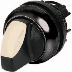 M22S-WRLK3-*/* Selector personalizable T/Palanca iluminado 3 pos B/negro 22mm