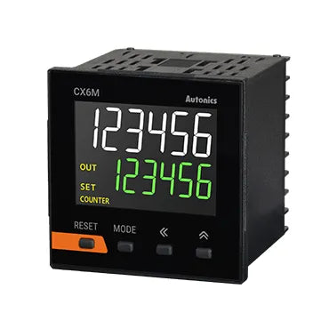 CX6M-1P2 Contador/Timer LCD 6dígitos 72WX72H 1NANC + NPN 24VCA/24-48VCD IP50