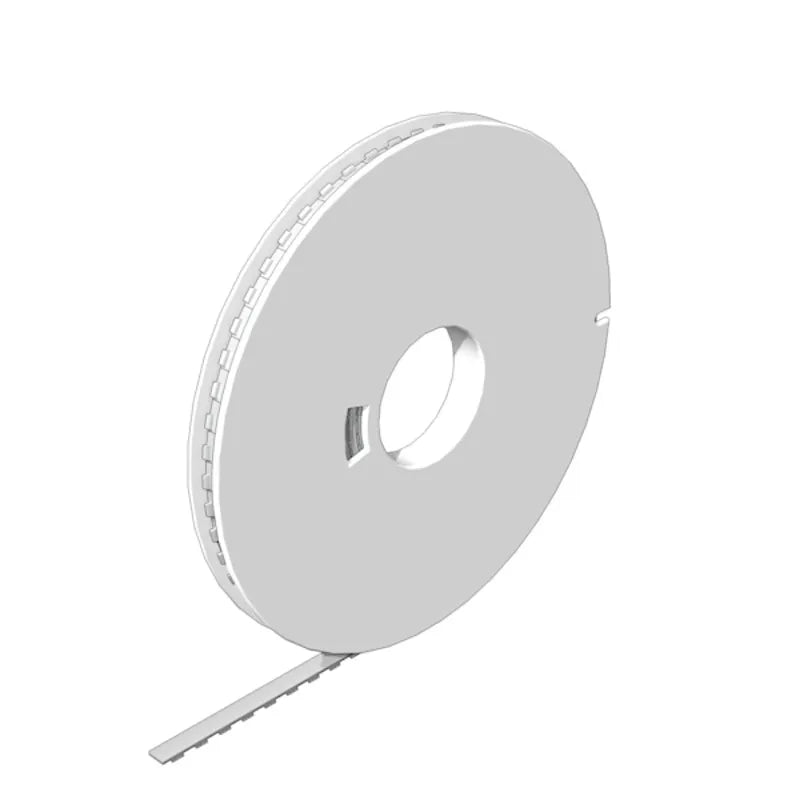 DEK 5/8 MM WS Etiqueta para clema sin rotulación en rollo 5Hx8Wmm Blanca 500Pz