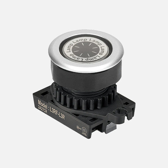 L3RF-L3W Cabezal de luz piloto tipo rasante redondo plano 30mm blanco