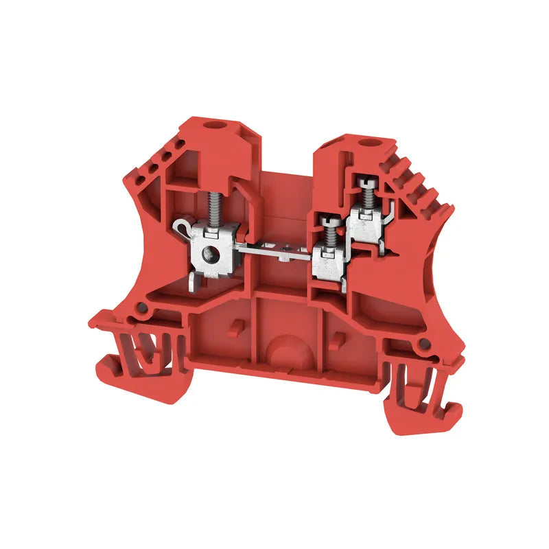 WDU 2.5/1.5/ZR RT Clema conexión doble-derecha rojo 2.5/1.5mm² 26-14AWG 20A 800V