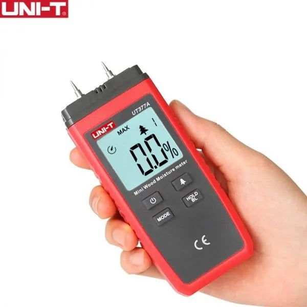 Medidor digital de humedad display LCD backlight pin de contacto res 0.1% CE