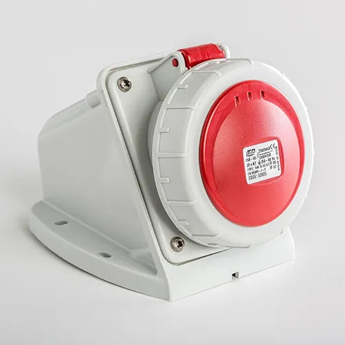 Base mural 16A 3P+N+T 220/400VCA 6h Rojo IP66-IP67