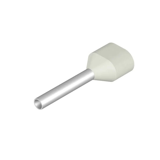 H0,5/16D ZH W Terminal doble ferrul aislado 16L 0.5mm² 20AWG DIN Blanco 500PZ