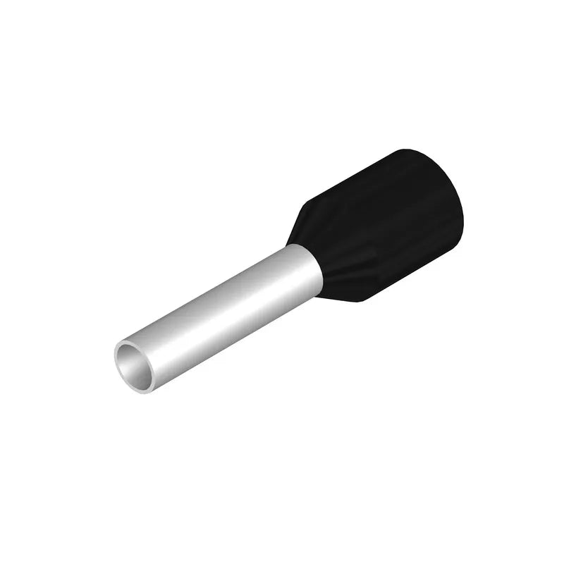 H1,5/14D SW SP Terminal tipo ferrul aislado 14L 1.5mm² 16AWG DIN Negro 100PZ
