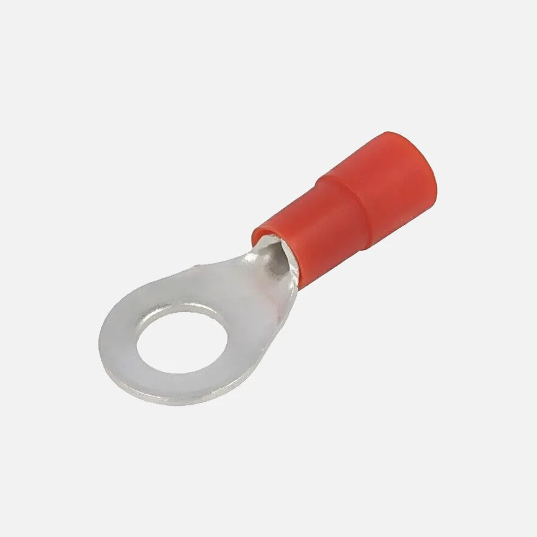 KQI-M8/-10 Terminal ojillo aislada M8  10mm² 8AWG Rojo 50PZ