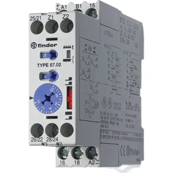Temporizador multifunción 24-240VAC,24-48VDC 2NA2NC 8A 250V