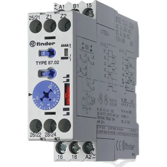 Temporizador multifunción 24-240VAC,24-48VDC 2NA2NC 8A 250V