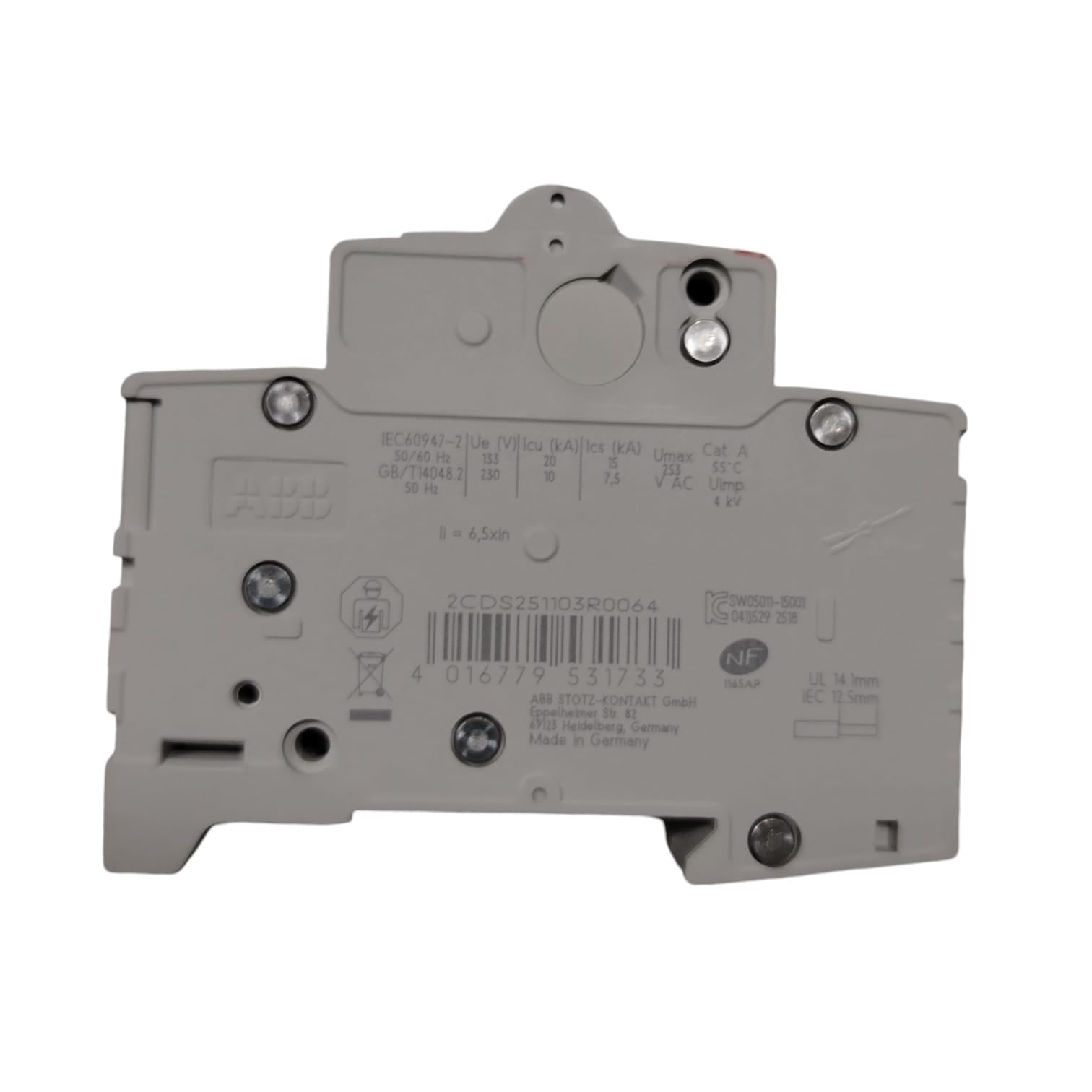 ABB S201-C6 NA 2CDS251103R0064 Interruptor termomagnético