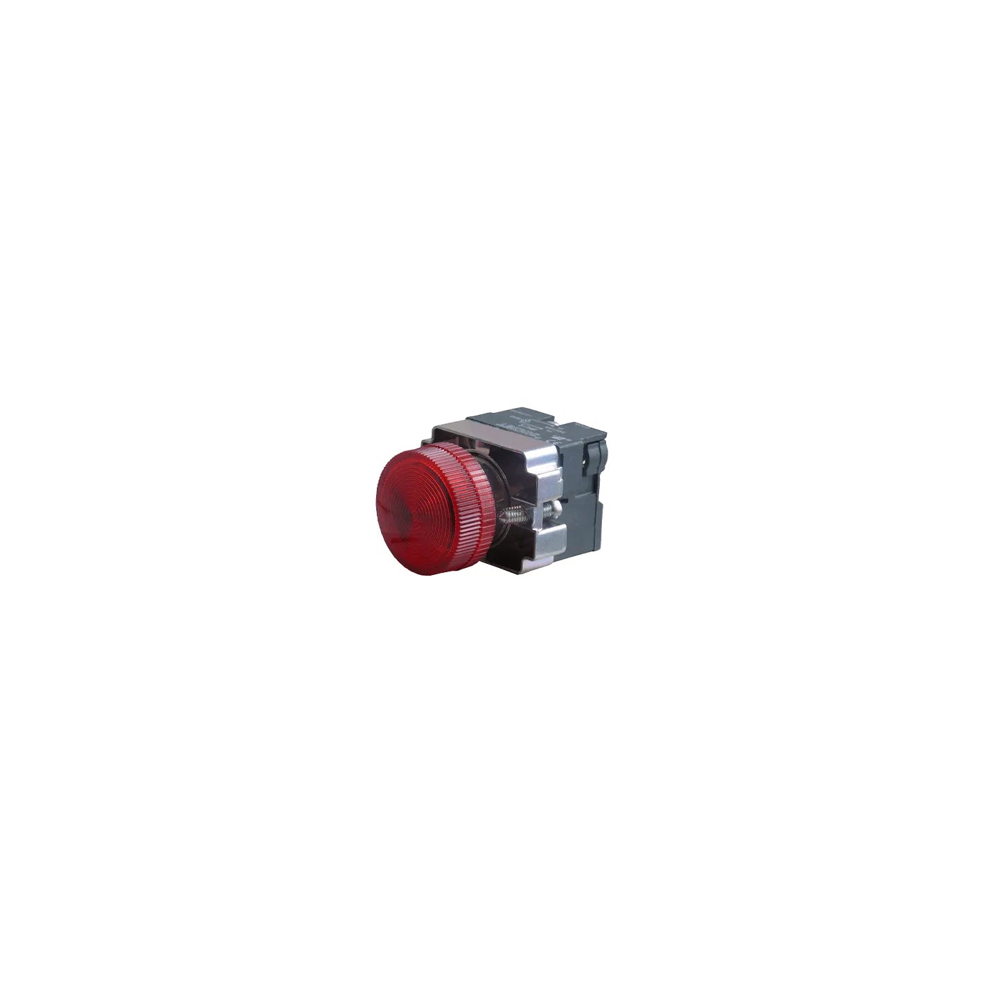 Lámpara piloto metálica roja 22mm para LED/foco BA9s montaje panel frontal IP65