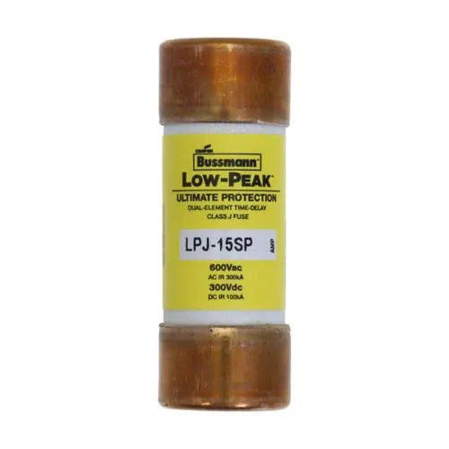 Low Peak Fusible doble elemento accion retardada Clase J 15A 600VCA 300kA