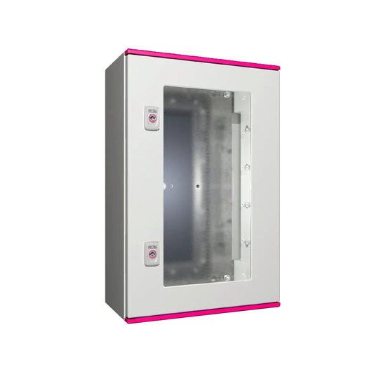 AX Gabinete mural de poliester 1P 600Hx400Wx200Dmm RAL7035 IP66 NEMA 4X