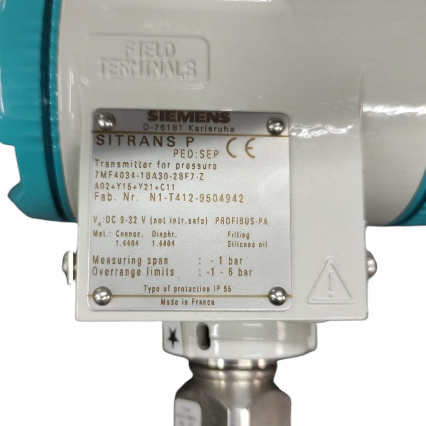 Siemens sitrans P 7mf4034-1ba30-2bf7-z transmisor de presión.