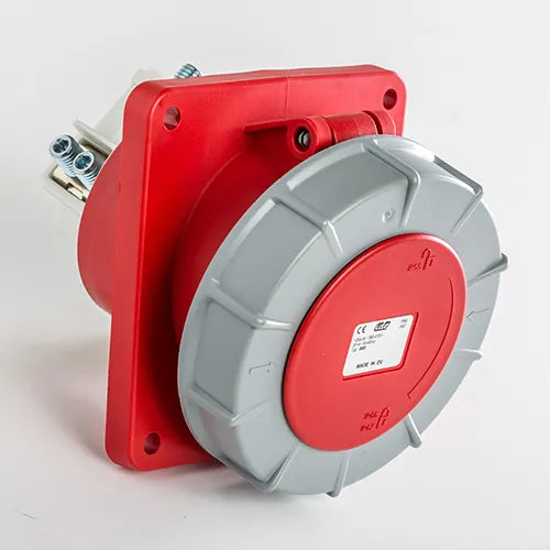 Base empotrar inclinada 125A 3P+T 400VCA 6h Rojo IP66-IP67