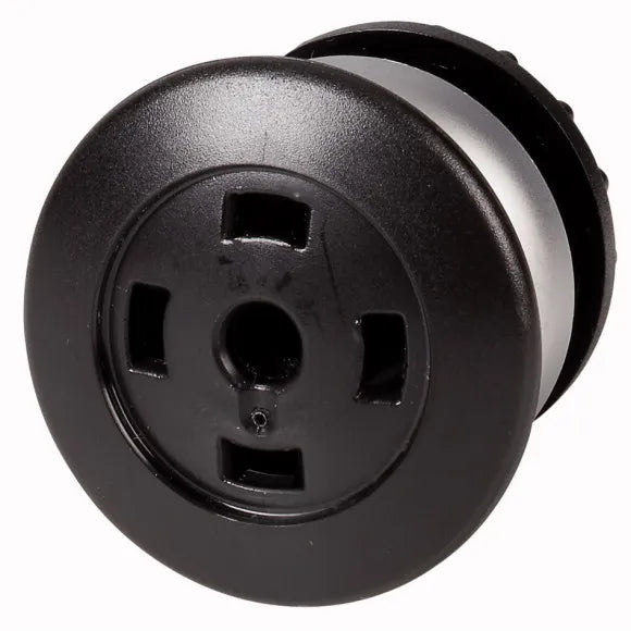 M22-DRP-S-X Botón sin placa Hongo Bisel plata 22mm Mantenido Cabezal/Negro