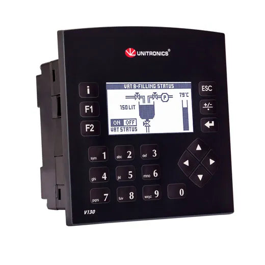 PLC+HMI 2.4” LCD STN 128x64px 10DI (3xHSC), 2D/AI 6DO (Relé), 2DI (2xPWM)
