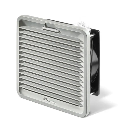 Ventilador con filtro uso ext. 55m³/h 125x125mm 120VCA RAL 7035 Tamaño 2 IP54