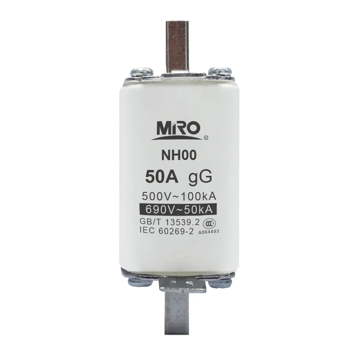 Fusible cuadrado uso general Clase gG DIN 00 125A 500/690VCA 120kA