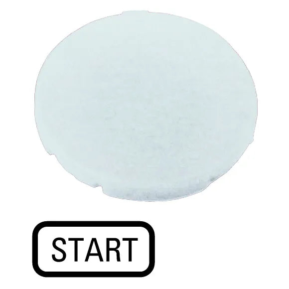 M22-XD-W-GB1 RMQ-Titan Placa para Botón diseño-Plano color Blanco -START-
