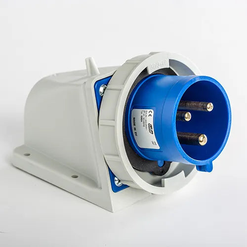 Clavija mural 32A 2P+T 230VCA 6h Azul IP66-IP67