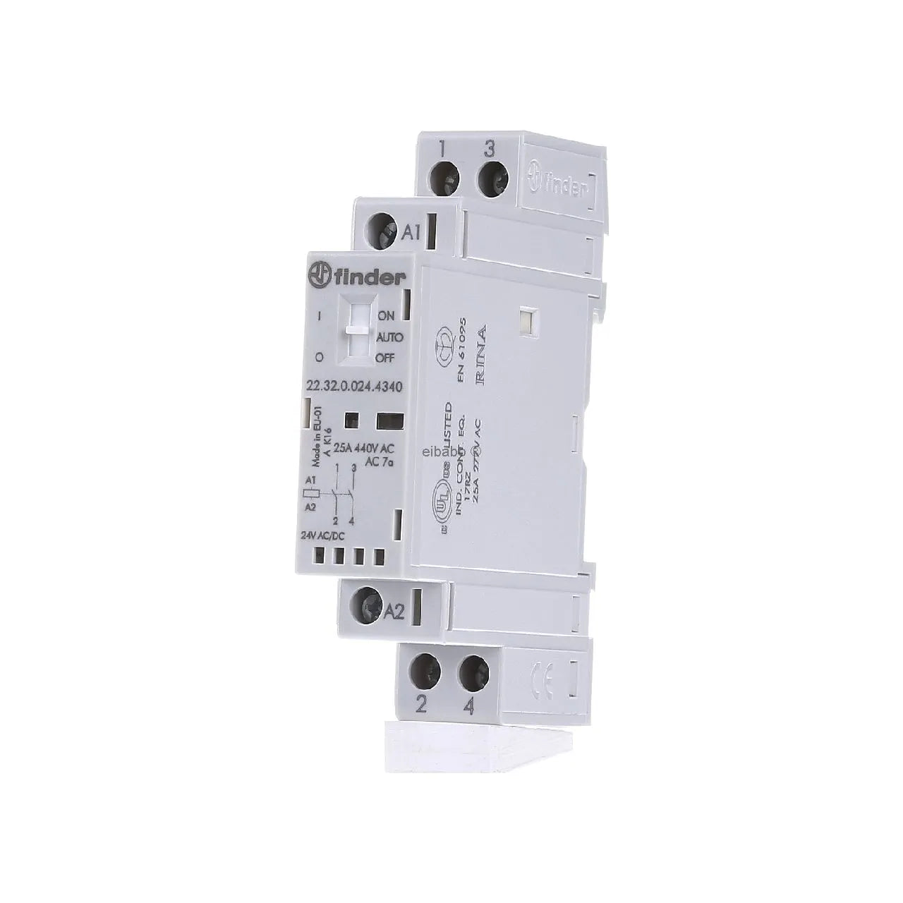 Contactor modular 24VCA/CD 2NA AgNi 25A 250/440VCA IP20