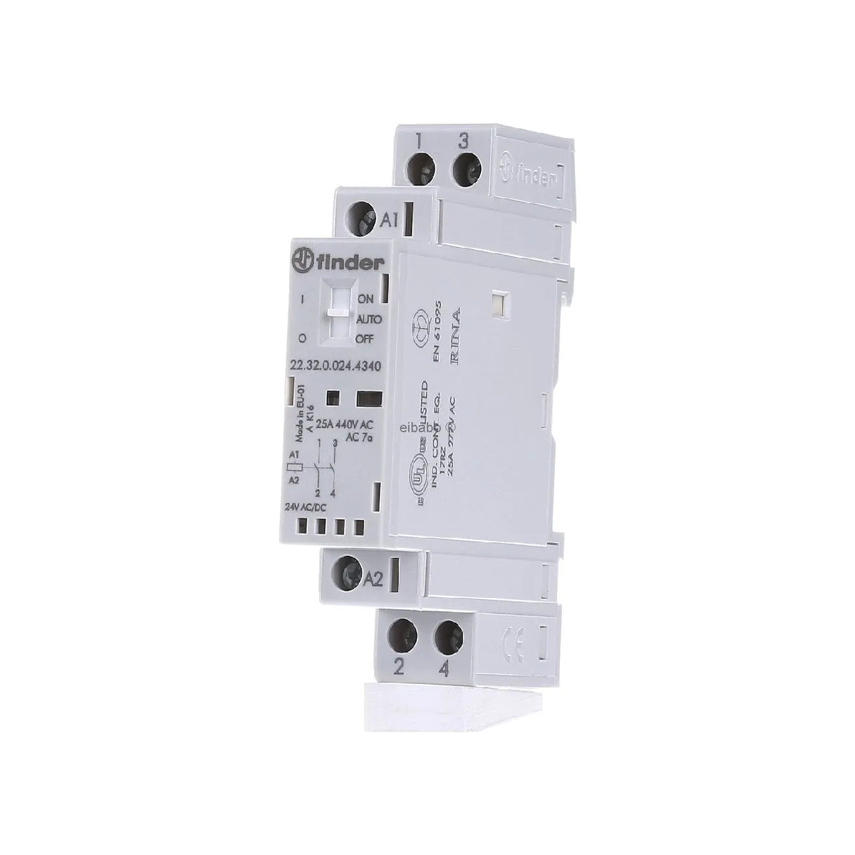 Contactor modular 24VCA/CD 2NA AgNi 25A 250/440VCA IP20