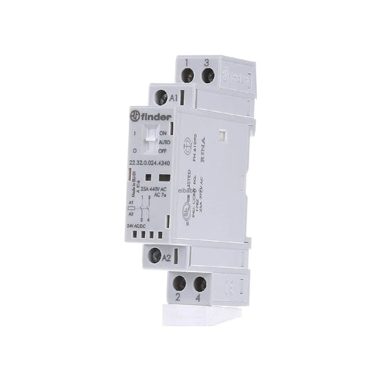 Contactor modular 24VCA/CD 2NA AgNi 25A 250/440VCA IP20