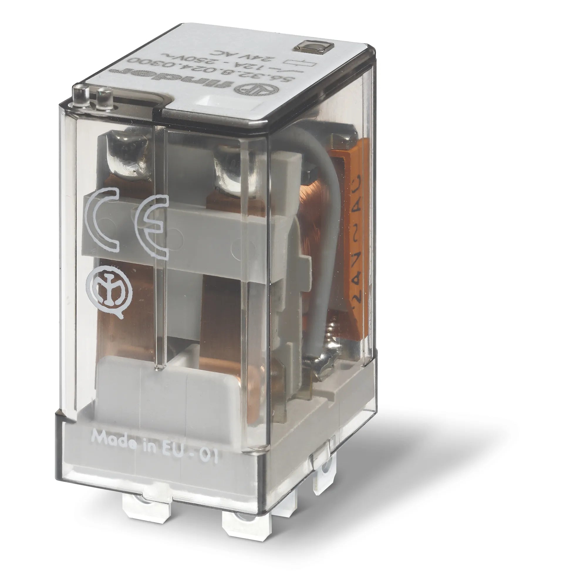 Relevador de potencia 8 pines 48VCD 2CO 2NA2NC AgNi 12A 250V