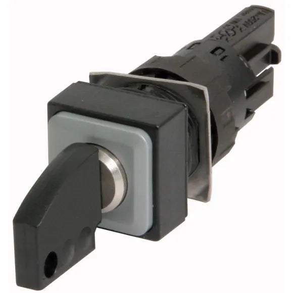 Q18S1 Selector cuadrado 18X18mm con Llave 2pos 16mm Momentáneo -0- Negro