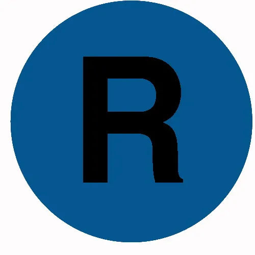 M22-XDL-B-X6 RMQ-Titan Lente para Botón D-Plano Azul Símbolo -R-