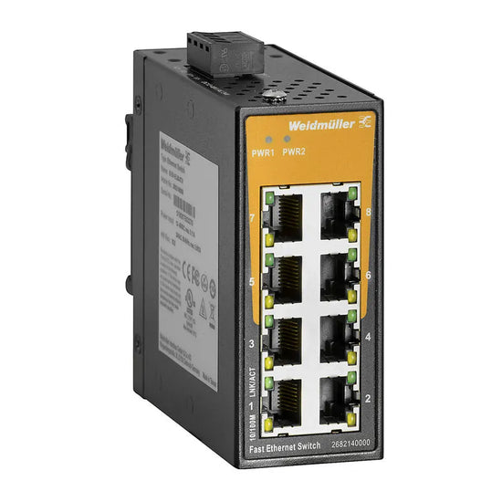 IE-SW-EL08-8TX Switch Ethernet de 8 puertos RJ45  0.14A 24VDC IP30
