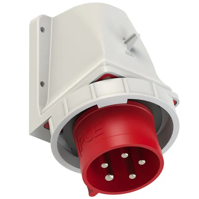 3613 Clavija mural 3P+N+T 6H 16A 415V IP67 Rojo
