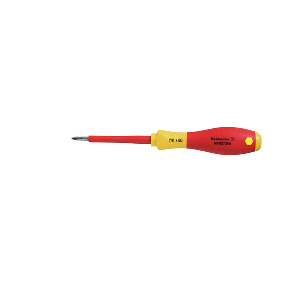 SDIK PH1 Destornillador cruz Phillips con aislamiento VDE Caña 80Lx4.5Dmm Tam 1