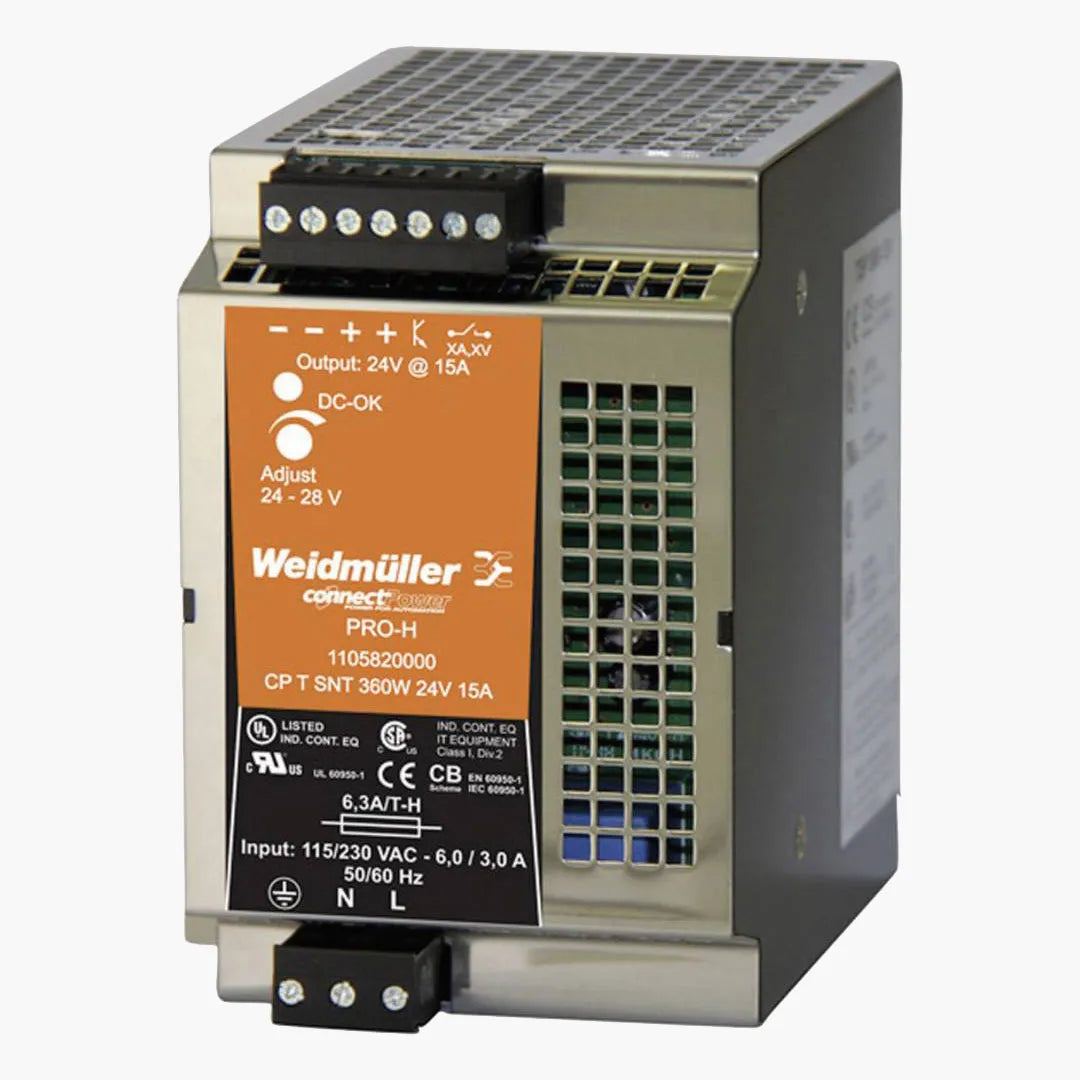 PRO-H  Fuente de alimentación monofásica 100-240VCA Output 360W 24VCD 15A