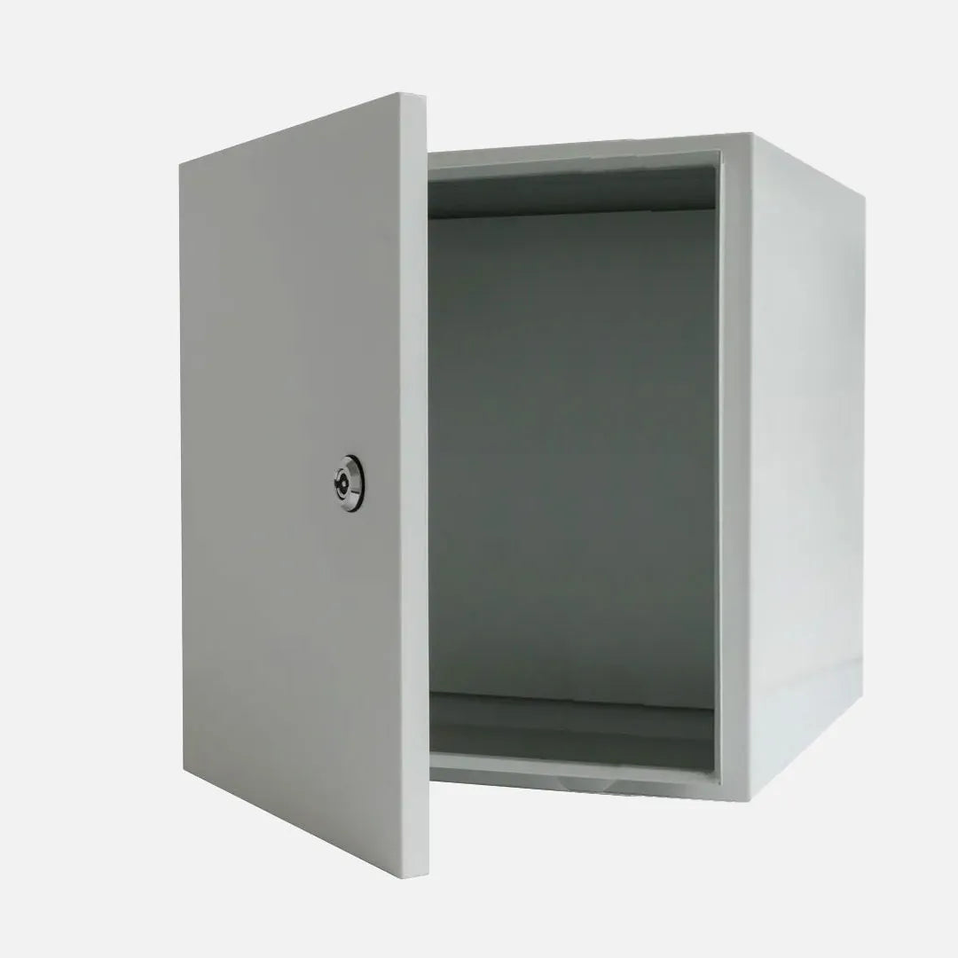 Gabinete mural c/plat. 600Hx600Wx250Dmm Acero carb/galv RAL7035 IP66