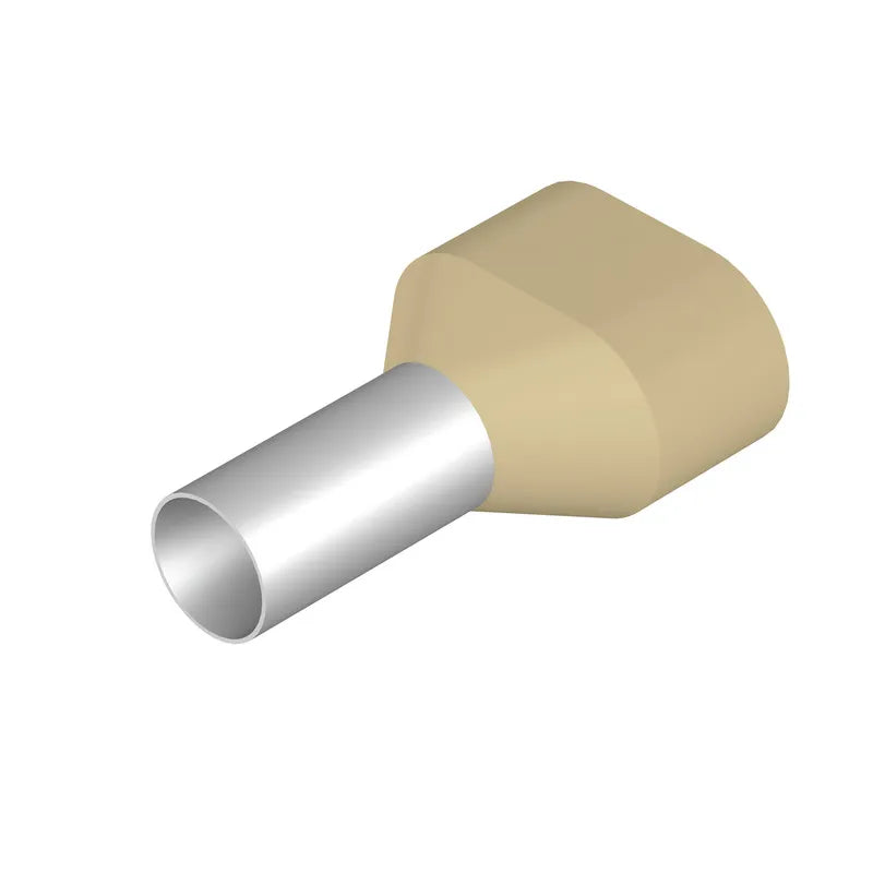 H10,0/24 ZH EB SV Terminal doble ferrul aislado 24L 10mm² 8AWG W-Marfil 5x20PZ