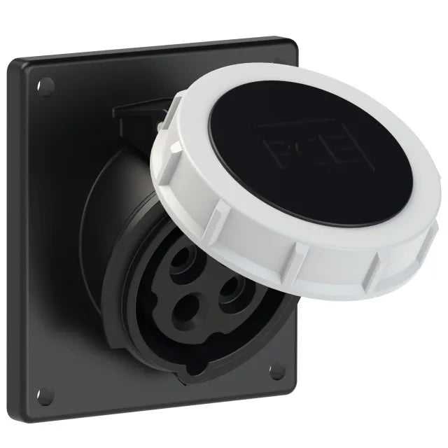 5802 Base empotrar 3P+T 7H 16A 500V IP67 Negro